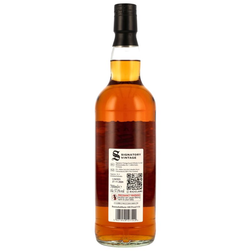 Bunnahabhain 8 (2016/2024) - Signatory 100 PROOF Edition #31 - 1st Fill Oloroso Sherry Butts – Bild 2