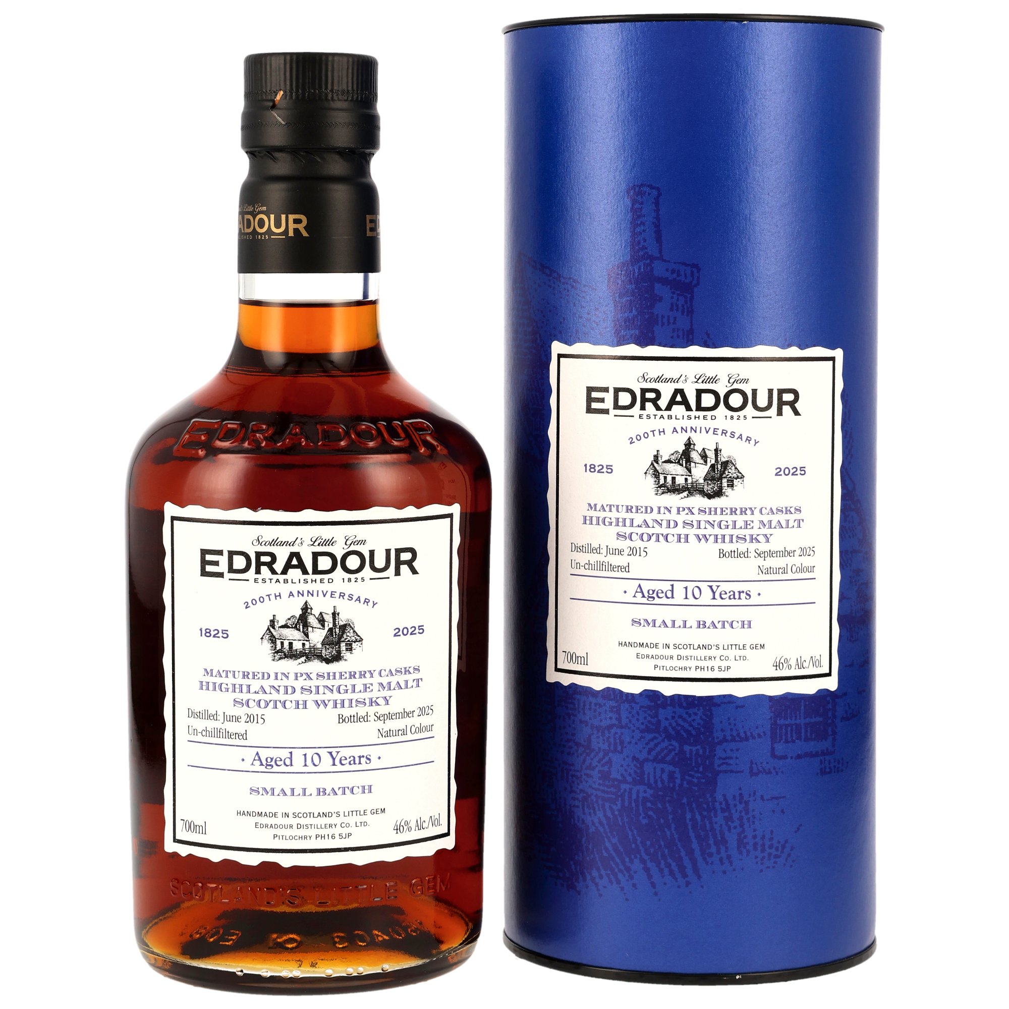 Edradour 10 (2015/2025) - PX Sherry Casks - 200th Anniversary