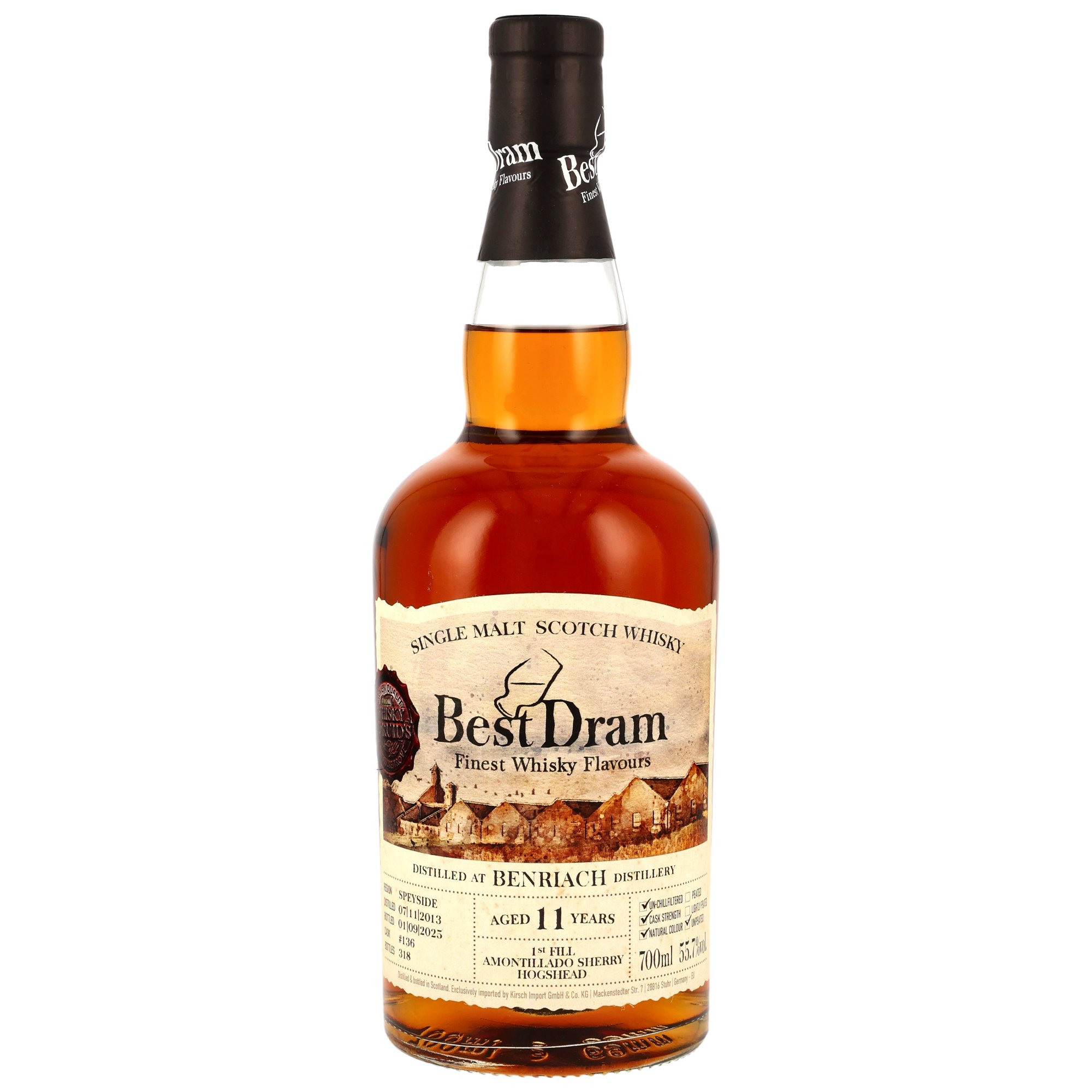 Benriach 11 (2013/2025) - #136 - 1st Fill Amontillado Sherry Hogshead - Best Dram