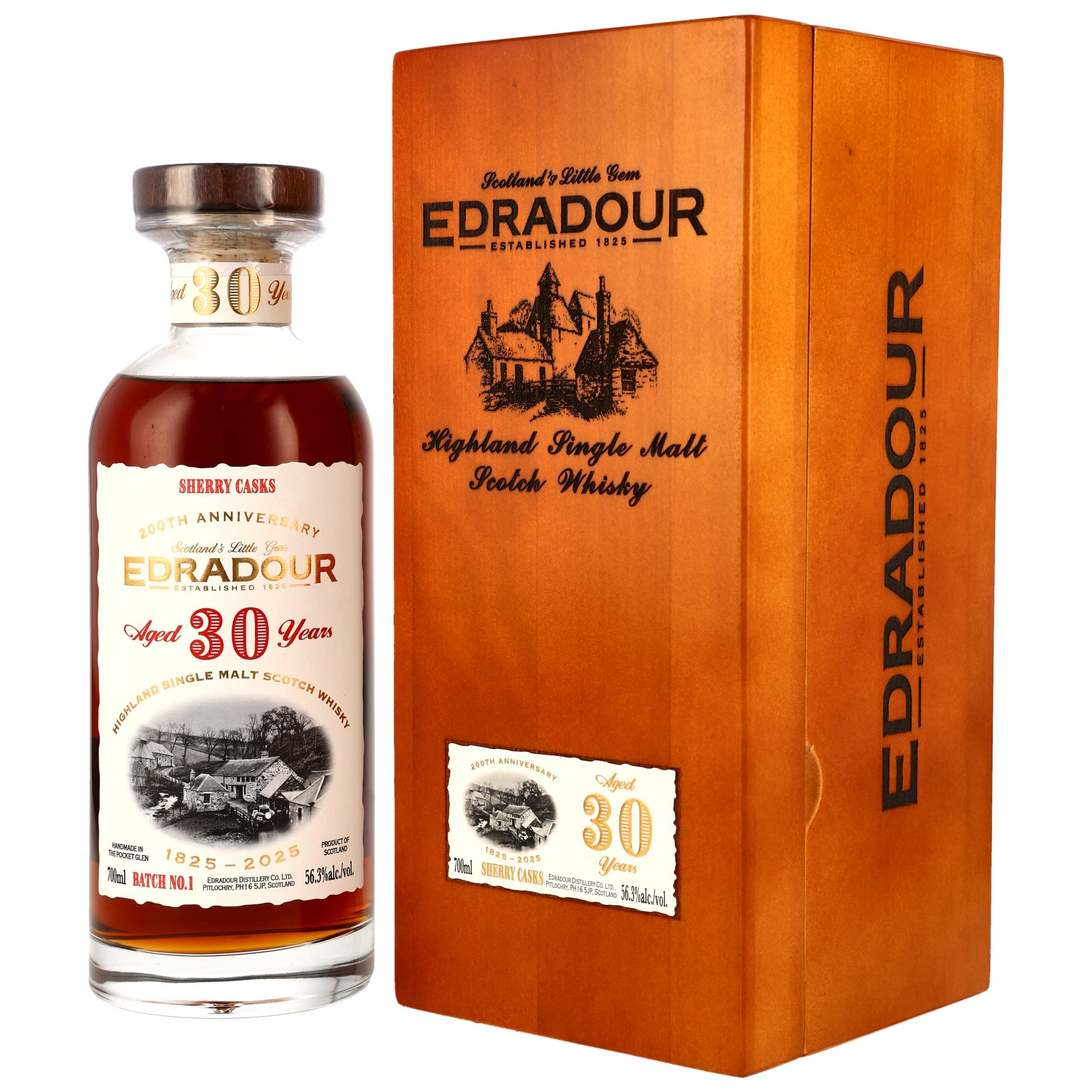 Edradour 30 (1995/2025) - #2101&2109 - 1st Fill Sherry Butts - 200th Anniversary