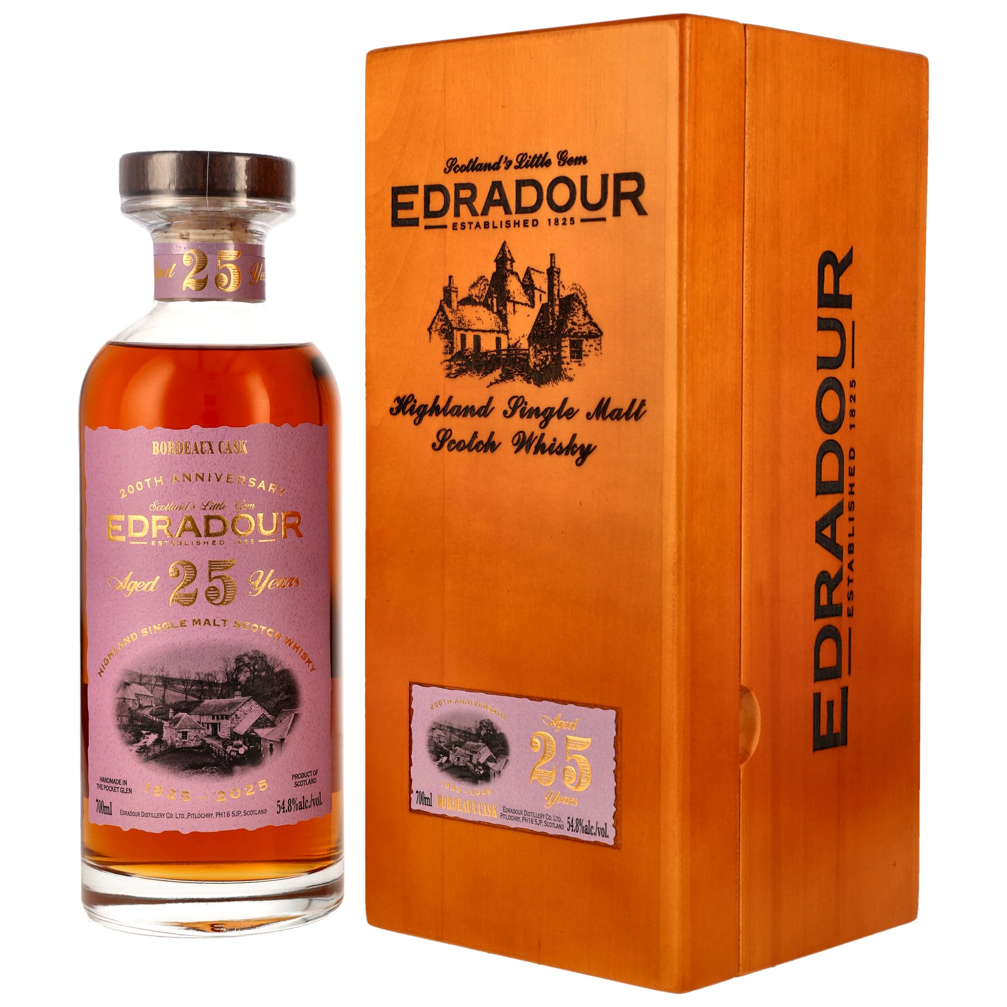 Edradour 25 (1999/2025) - #811 - 1st Fill Bordeaux Cask - 200th Anniversary