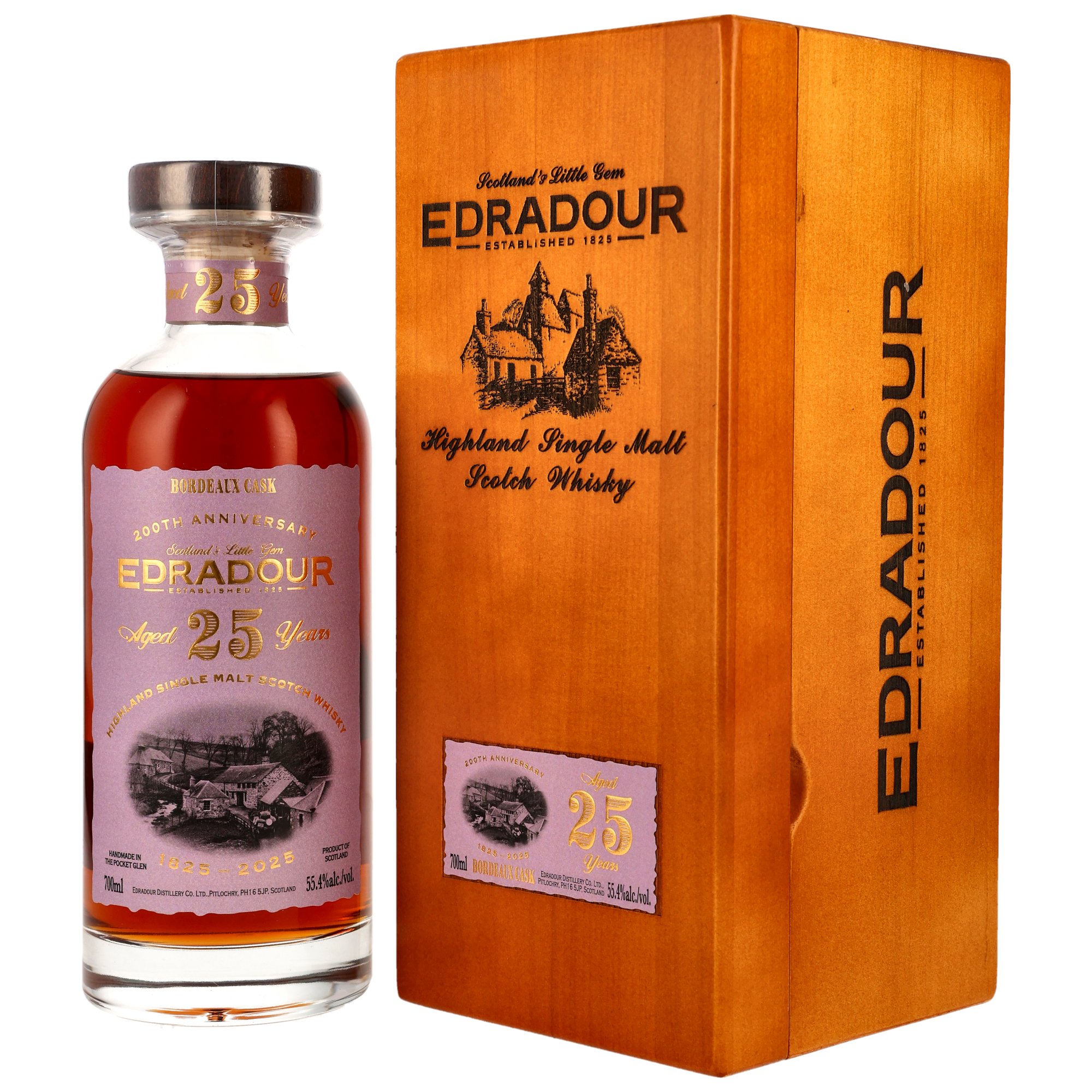 Edradour 25 (1999/2025) - #816 - 1st Fill Bordeaux Cask - 200th Anniversary