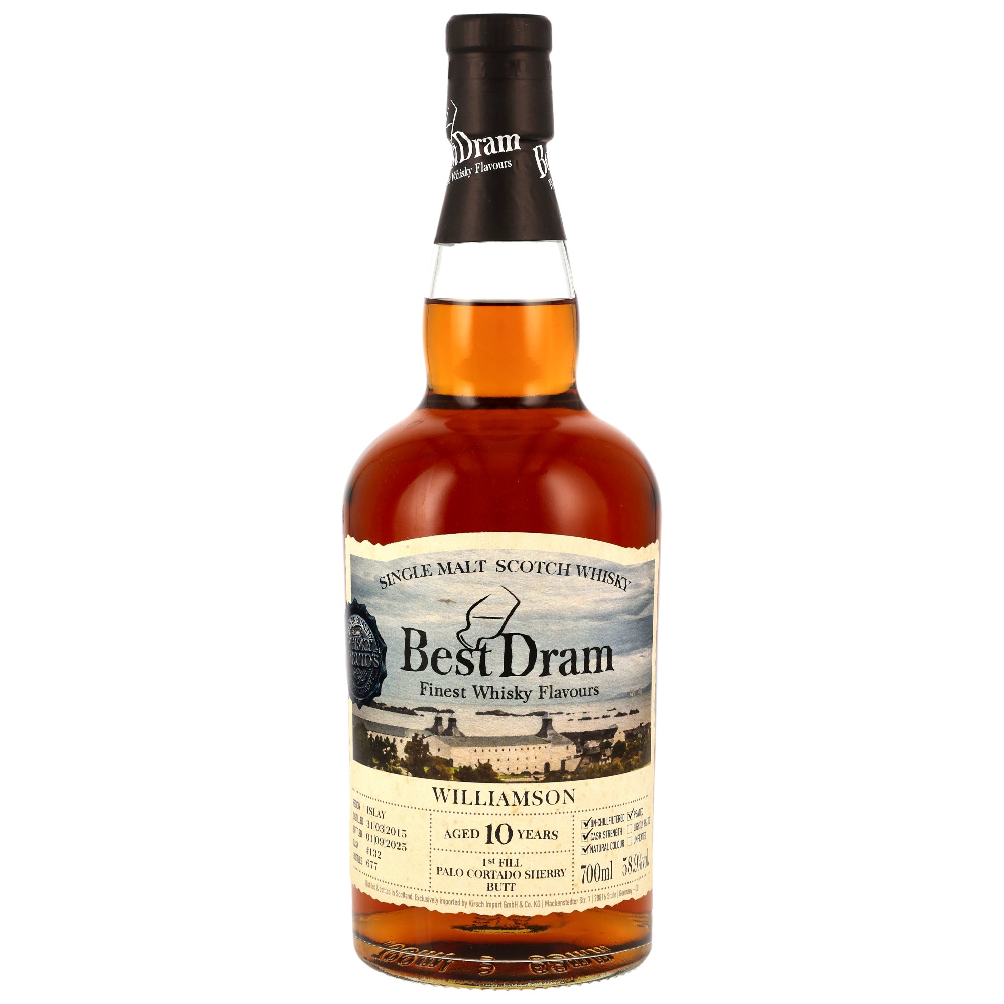 Williamson 10 (2015/2025) - #132 - 1st Fill Palo Cortado Sherry Butt - Best Dram