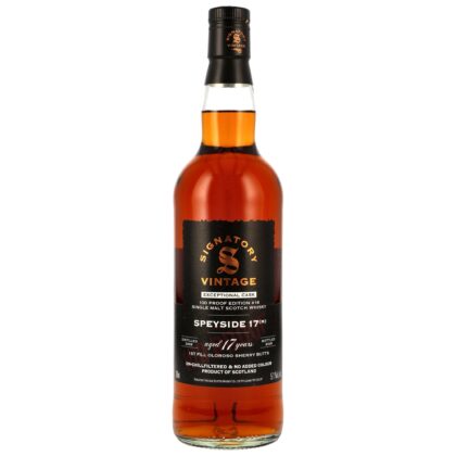 Speyside (M) 17 (2008/2026) - 1st Fill Oloroso Sherry Butts - Signatory 100 PROOF Exceptional Edition #16