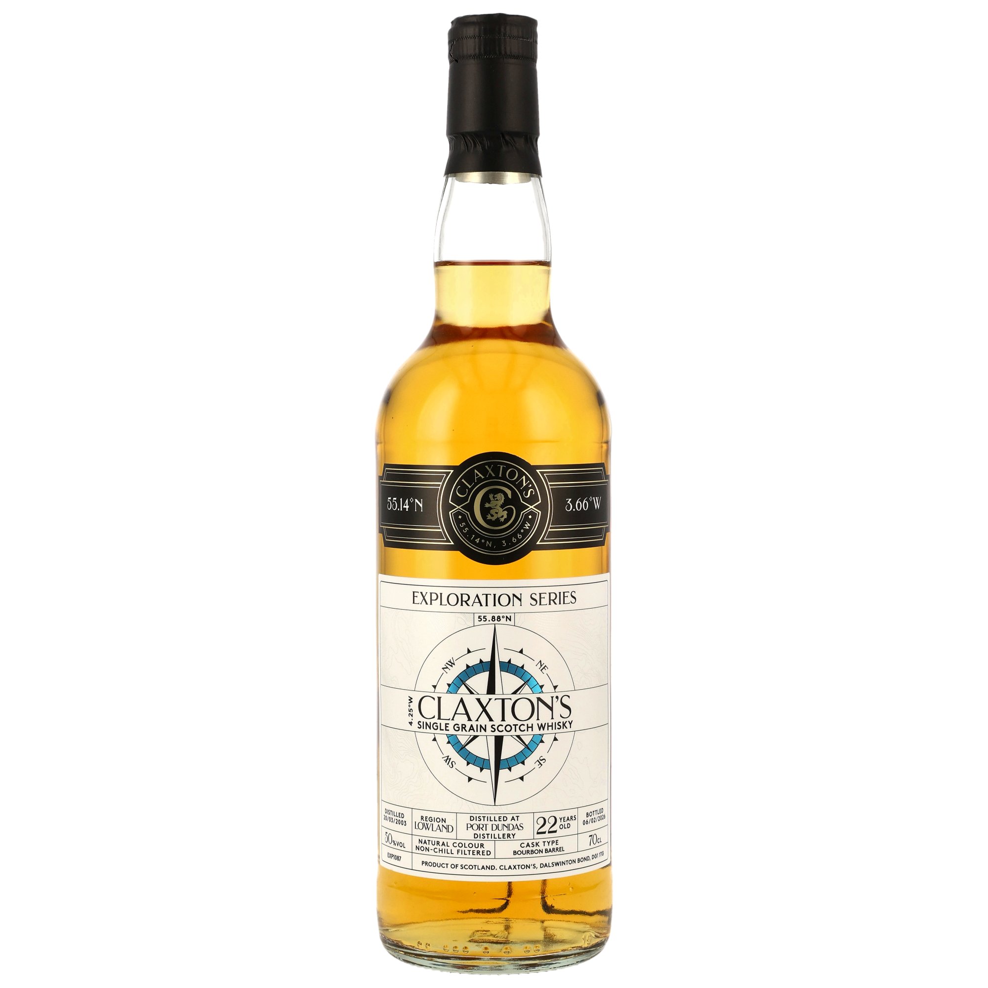 Port Dundas 22 (2003/2026) - Bourbon Barrel - Single Grain Scotch Whisky - Claxton's Exploration Series